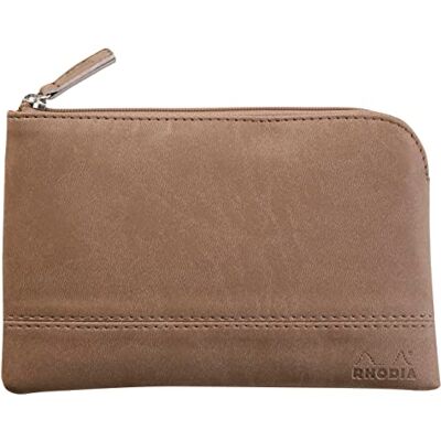 Rhodia Astuccio con cerniera simil cuoio 21x28cm Tortora Rhodia Astuccio con cerniera simil cuoio 21x28cm Tortora