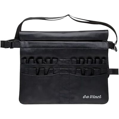 da Vinci Borsa porta pennelli da trucco grande, vuota, con cintura e tracolla da Vinci Borsa porta pennelli da trucco grande, vuota, con cintura e tracolla