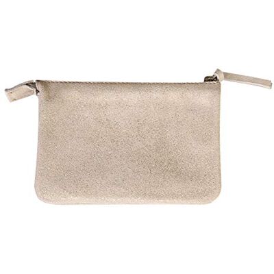 Clairefontaine Piccola Pochette Plume con due scomparti in vera pelle, color Petrolio Clairefontaine Piccola Pochette Plume con due scomparti in vera pelle, color Petrolio