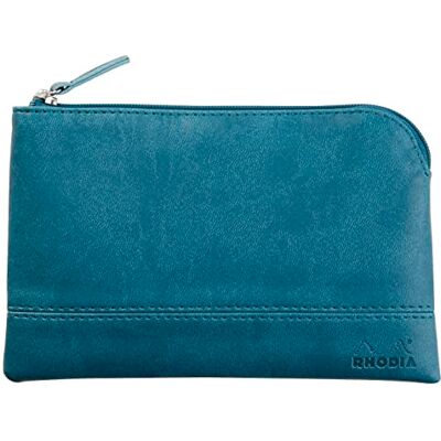 Rhodia Astuccio con cerniera simil cuoio Pavone Dimensioni L (21 x 28 cm) vere cuciture Interno in tessuto arancione documenti, piccole forniture da ufficio Rhodia Astuccio con cerniera simil cuoio Pavone Dimensioni L (21 x 28 cm) vere cuciture Interno in tessuto arancione documenti, piccole forniture da ufficio