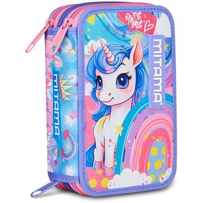 Mitama Astuccio Scuola 3 Scomparti, TRIPLO RAINBOW DREAM, Contenuto 47 pz, Completo di Matite, Pennarelli, Portapenne Scuola Elementare Bambina Mitama Astuccio Scuola 3 Scomparti, TRIPLO RAINBOW DREAM, Contenuto 47 pz, Completo di Matite, Pennarelli, Portapenne Scuola Elementare Bambina