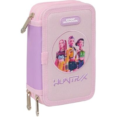 safta K-POP Demon Hunters ICONIC Astuccio scuola con 37 utili inclusi, astuccio per bambini, ideale per bambini dai 5 ai 14 anni, comodo e versatile, resistenza, 12,5 x 5,5 x 19,5 cm safta K-POP Demon Hunters ICONIC Astuccio scuola con 37 utili inclusi, astuccio per bambini, ideale per bambini dai 5 ai 14 anni, comodo e versatile, resistenza, 12,5 x 5,5 x 19,5 cm