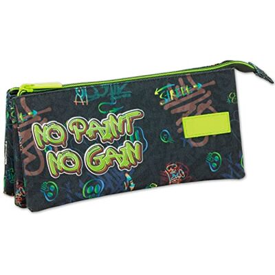 OFITURIA Astuccio per la scuola, astuccio con 3 tasche per organizzare e classificare tutto il materiale scolastico, astuccio per la scuola con cerniera principale e interna (PAINT) OFITURIA Astuccio per la scuola, astuccio con 3 tasche per organizzare e classificare tutto il materiale scolastico, astuccio per la scuola con cerniera principale e interna (PAINT)