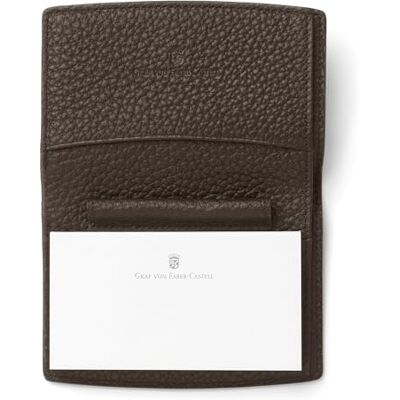 Graf von Faber-Castell Astuccio per appunti in cachemire, marrone scuro, con blocco per appunti, passante per penna e scomparti Graf von Faber-Castell Astuccio per appunti in cachemire, marrone scuro, con blocco per appunti, passante per penna e scomparti