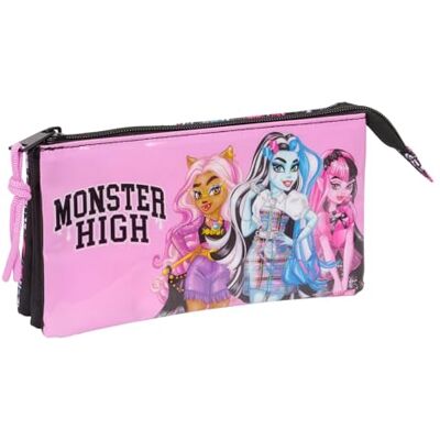 safta MONSTER HIGH DRAMA – Astuccio triplo, astuccio per bambini, ideale per bambini in età scolastica, comodo e versatile, qualità e resistenza, 22 x 3 x 12 cm, multicolore, M, Casual safta MONSTER HIGH DRAMA – Astuccio triplo, astuccio per bambini, ideale per bambini in età scolastica, comodo e versatile, qualità e resistenza, 22 x 3 x 12 cm, multicolore, M, Casual