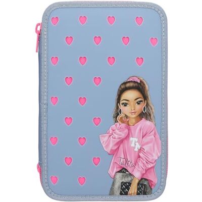 Depesche TOPModel Astuccio a 3 Scomparti in Blu e Rosa, con Motivo a Forma di Modello e Spille in Silicone, Astuccio con matite Colorate, Forbici, Righello e Molto Altro. Depesche TOPModel Astuccio a 3 Scomparti in Blu e Rosa, con Motivo a Forma di Modello e Spille in Silicone, Astuccio con matite Colorate, Forbici, Righello e Molto Altro.