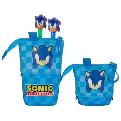 KARACTERMANIA Sonic The Hedgehog Sight-Astuccio Cute + 2 Penne Gel Cancellabili, Blu, 11,5 x 17 cm KARACTERMANIA Sonic The Hedgehog Sight-Astuccio Cute + 2 Penne Gel Cancellabili, Blu, 11,5 x 17 cm