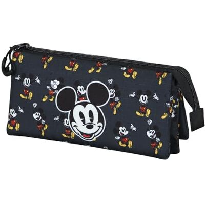 Disney Topolino Looks-Astuccio Triplo, Nero, 23 x 11 cm Disney Topolino Looks-Astuccio Triplo, Nero, 23 x 11 cm