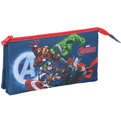 safta AVENGERS Astuccio triplo, astuccio per bambini, ideale per bambini in età scolastica, comodo e versatile, qualità e resistenza, 22 x 3 x 12 cm safta AVENGERS Astuccio triplo, astuccio per bambini, ideale per bambini in età scolastica, comodo e versatile, qualità e resistenza, 22 x 3 x 12 cm