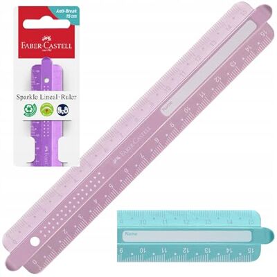 Faber-Castell Righello 15 cm Sparkle infrangibile Faber-Castell Righello 15 cm Sparkle infrangibile