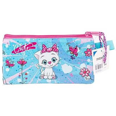Pryma Astuccio Slim, Double Face, Doppia Zip, Portapenne Slim per Scuola Elementare e Infanzia, 22.5 X 12.5 Cm, 1 Zip, Bimba Ballerina e Gatto Pryma Astuccio Slim, Double Face, Doppia Zip, Portapenne Slim per Scuola Elementare e Infanzia, 22.5 X 12.5 Cm, 1 Zip, Bimba Ballerina e Gatto
