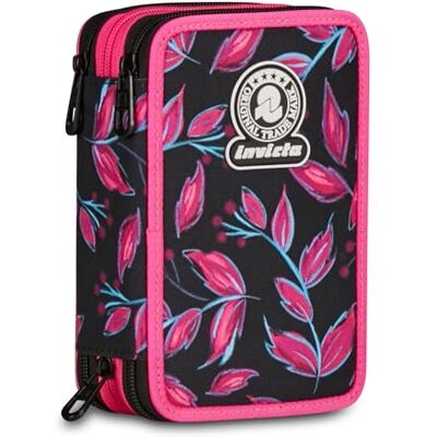 Invicta Astuccio 3 Zip, Triplo Scomparto, Completo di Matite, Pennarelli, Colori, Accessori Zaino, Elementari, Medie, Fuxia Berries, Bambine e Ragazze, rosa/nero Invicta Astuccio 3 Zip, Triplo Scomparto, Completo di Matite, Pennarelli, Colori, Accessori Zaino, Elementari, Medie, Fuxia Berries, Bambine e Ragazze, rosa/nero