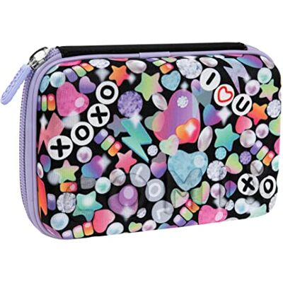 COMIX BRIGHT Astuccio Scuola, Astuccio Maxi Zip per Bambini e Ragazzi, con Set Cancelleria Incluso, Cover Metal Iridescente, Rigido con Maxi Logo e Tirazip in Metallo, 21 x 14,5H x 6,5 cm COMIX BRIGHT Astuccio Scuola, Astuccio Maxi Zip per Bambini e Ragazzi, con Set Cancelleria Incluso, Cover Metal Iridescente, Rigido con Maxi Logo e Tirazip in Metallo, 21 x 14,5H x 6,5 cm