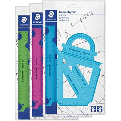 Staedtler 569 pb4 N18 della geometria Set, Piccolo, 4 pezzi, colori neon, confezione da pezzi Staedtler 569 pb4 N18 della geometria Set, Piccolo, 4 pezzi, colori neon, confezione da pezzi
