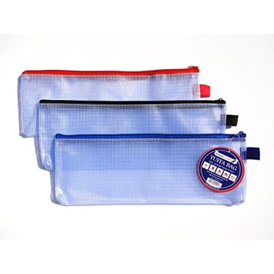 Habercrafts Astuccio portamatite con cerniera, in plastica trasparente, con cerniera, resistente all'acqua, rinforzato, resistente, confezione da 12 Habercrafts Astuccio portamatite con cerniera, in plastica trasparente, con cerniera, resistente all'acqua, rinforzato, resistente, confezione da 12