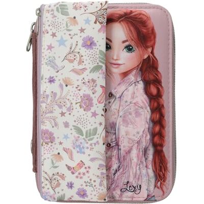 Depesche TOPModel Cowgirl Astuccio a 3 Scomparti in Viola, con Motivo Floreale e Modello, Incluso Un Piccolo portamine. Depesche TOPModel Cowgirl Astuccio a 3 Scomparti in Viola, con Motivo Floreale e Modello, Incluso Un Piccolo portamine.