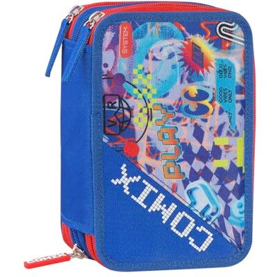 COMIX ULTRA BRIGHT Astuccio 3 Scomparti Bambino e Bambina con Set Cancelleria Incluso con Penna Cancellabile Blu e Rossa e Molto Altro, Pratica Chiusura a Zip, 20 x 13h x 7 cm COMIX ULTRA BRIGHT Astuccio 3 Scomparti Bambino e Bambina con Set Cancelleria Incluso con Penna Cancellabile Blu e Rossa e Molto Altro, Pratica Chiusura a Zip, 20 x 13h x 7 cm