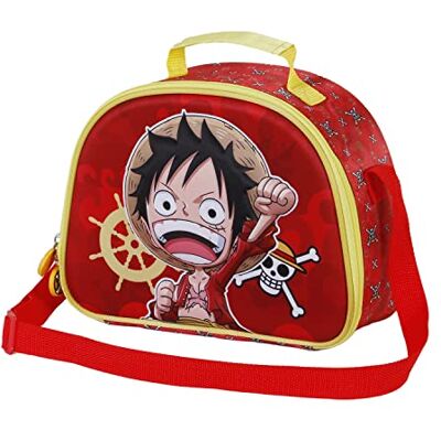 KARACTERMANIA One Piece Luffy-Porta Merenda 3D, Rosso, 25.5 x 20 cm KARACTERMANIA One Piece Luffy-Porta Merenda 3D, Rosso, 25.5 x 20 cm