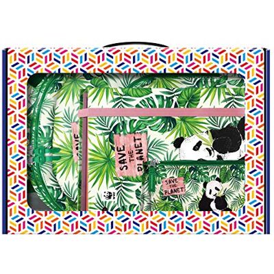 DOHE Pack Zaino, Cartella ricambio e Astuccio WWF Save the Planet DOHE Pack Zaino, Cartella ricambio e Astuccio WWF Save the Planet