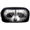 Showudesigns Raccoon Astuccio grande con cerniera per ragazze e ragazzi rientro a scuola scuola elementare matita Pouch cancelleria forniture