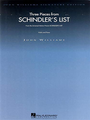 Williams, J. Three Pieces from Schindler's List Violin and Piano [Lingua inglese]: Violin & Piano