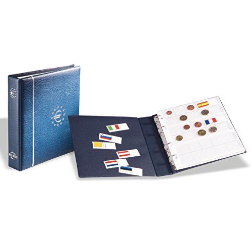 Leuchtturm Album di monete Numis album di monete con 7 custodie per set di monete da 21 euro e custodia blu