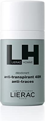 Lierac Homme Deodorante Anti-traspirante 48h e Anti-traccia, per Tutti i Tipi di pelle anche Sensibile, Formato da 50 ml