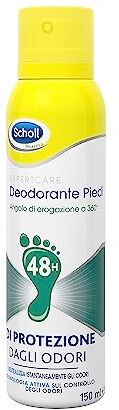 Scholl Fresh Step, Deodorante Piedi Spray a Tripla Azione, Anti-Odore e Anti-traspirante, Mantiene i Piedi Freschi e Asciutti, Efficacia 24h, Flacone da 150 ml