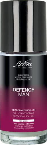 BioNike Defence Man Dry Touch, Roll-on Deodorante Antitraspirante, Assorbe il Sudore, Anti-aloni e Zero Macchie, Dona una Pelle Lenita e Idratata, Dermatologicamente Testato, 50 ml