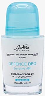 Bionike Defence Deo Sensitive 48H, Roll-on Deodorante Antitraspirante, Assorbe il Sudore Fino a 48 Ore, Dona Ascelle Lenite e Protette, Dermatologicamente Testato, 50 ml