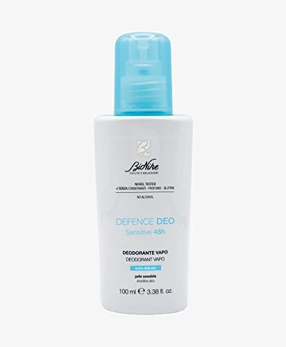 BioNike Defence Deo Sensitive 48H, Latte Spray Deodorante Antitraspirante, Assorbe Il Sudore Fino A 48 Ore, Dona Ascelle Lenite E Protette, Dermatologicamente Testato, 100 Ml