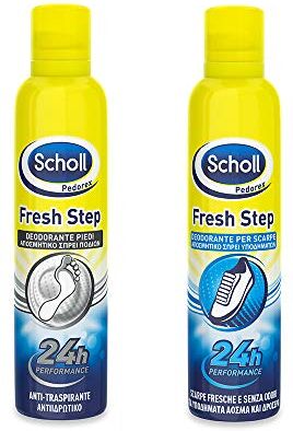 Scholl Kit Pedorex  Deodorante Spray Per Piedi 150ml, 24h Azione Antiodori +  Deodorante Spray Per Scarpe 150ml