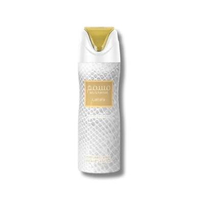 Lattafa Musamam White Intense Deodorante spray 200 ml per uomini e donne – Spray corpo a lunga durata con bergamotto, arancia, cocco, ylang ylang, legno di sandalo, muschio e benzoino Lattafa Musamam White Intense Deodorante spray 200 ml per uomini e donne – Spray corpo a lunga durata con bergamotto, arancia, cocco, ylang ylang, legno di sandalo, muschio e benzoino