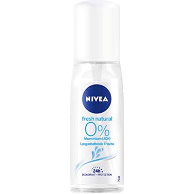 Beiersdorf NIVEA Deodorante nebulizzatore da donna, senza alluminio, protezione deodorante da 75 ml, Fresh Natural Beiersdorf NIVEA Deodorante nebulizzatore da donna, senza alluminio, protezione deodorante da 75 ml, Fresh Natural