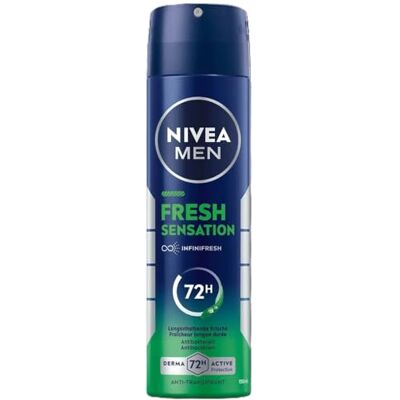 NIVEA Men Deodorante spray antitraspirante, protezione fino a 72 ore – Fresh Sensation – 150 ml NIVEA Men Deodorante spray antitraspirante, protezione fino a 72 ore – Fresh Sensation – 150 ml