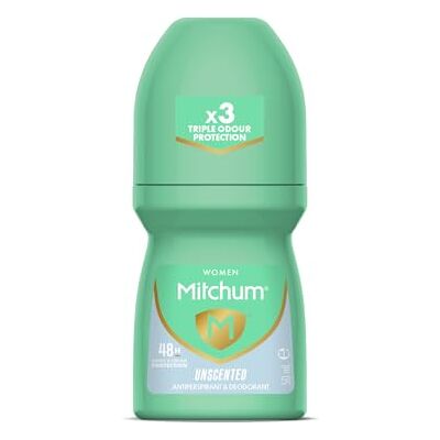 Mitchum Deodorante da donna con controllo avanzato, senza profumo, anti-traspirante e deodorante, 50 ml Mitchum Deodorante da donna con controllo avanzato, senza profumo, anti-traspirante e deodorante, 50 ml