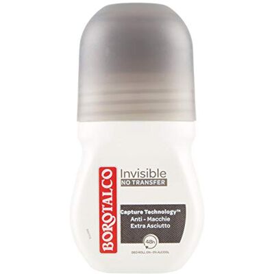 Borotalco , Deodorante Roll-On Invisibile, 50 ml Anti Macchie, Extra Asciutto, Senza Alcool, Profumo Classico, Uomo e Donna Borotalco , Deodorante Roll-On Invisibile, 50 ml Anti Macchie, Extra Asciutto, Senza Alcool, Profumo Classico, Uomo e Donna
