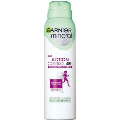 Garnier Mineral Action Control Spray 48h protegge dall'eccessiva sudorazione, riduce il rischio di macchie bagnate, neutralizzanti odori unpleasant – 6 x 150 ml. (confezione da 6) Garnier Mineral Action Control Spray 48h protegge dall'eccessiva sudorazione, riduce il rischio di macchie bagnate, neutralizzanti odori unpleasant – 6 x 150 ml. (confezione da 6)