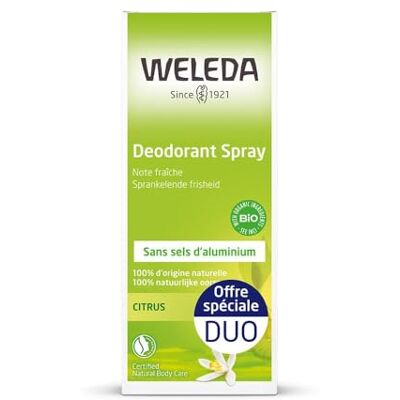 Weleda Duo Deodorante spray citrus, 2 x 100 ml Weleda Duo Deodorante spray citrus, 2 x 100 ml