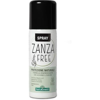 Naturando Zanza FREE Spray Spray protezione Naturale Triplice azione con Olio di Neem, Olio essenziale di Salvia Geranio rosa, Citronella, Mentolo Amido di riso spray 100 ml Naturando Zanza FREE Spray Spray protezione Naturale Triplice azione con Olio di Neem, Olio essenziale di Salvia Geranio rosa, Citronella, Mentolo Amido di riso spray 100 ml