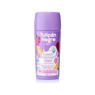 TULIPAN NEGRO Black Tulip, Deodorante Stick Candy Fantasy, sali di alluminio 0%, 50 ml TULIPAN NEGRO Black Tulip, Deodorante Stick Candy Fantasy, sali di alluminio 0%, 50 ml