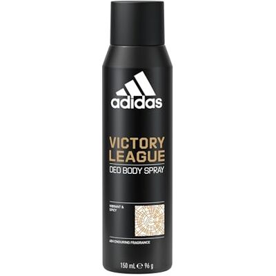 Adidas Victory League Deo Body Spray per lui, 48 ore di profumo extra duraturo, dinamico-speziato, 150 ml Adidas Victory League Deo Body Spray per lui, 48 ore di profumo extra duraturo, dinamico-speziato, 150 ml