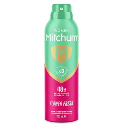Mitchum Triple Odor Defense 48HR Protection Flower Fresh, antitraspirante e deodorante da donna, 200 ml Mitchum Triple Odor Defense 48HR Protection Flower Fresh, antitraspirante e deodorante da donna, 200 ml