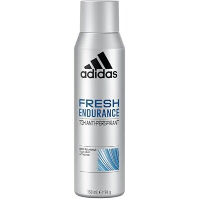 Adidas Fresh Endurance Deodorante Antitraspirante Spray, 150 ml, Protezione 72H, Tecnologia Heat Activated Body Response, Anti-Odore e Anti-Sudore, per Sport (1) Adidas Fresh Endurance Deodorante Antitraspirante Spray, 150 ml, Protezione 72H, Tecnologia Heat Activated Body Response, Anti-Odore e Anti-Sudore, per Sport (1)