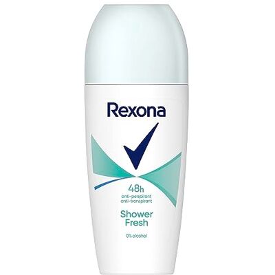 Rexona Deodorante Roll-On Shower Fresh Anti Transpirant con 48 ore di protezione contro gli odori corporei e l'umidità ascellare, 6 x 50 ml Rexona Deodorante Roll-On Shower Fresh Anti Transpirant con 48 ore di protezione contro gli odori corporei e l'umidità ascellare, 6 x 50 ml