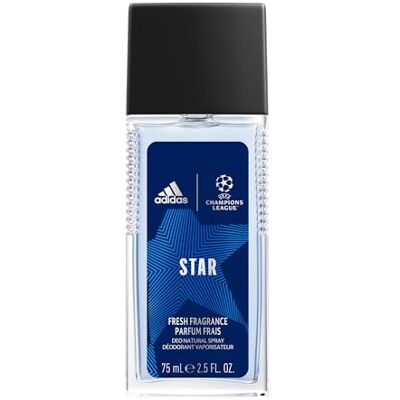 Adidas UEFA STAR Edition, deodorante da uomo, spray naturale, profumo di agrumi, 75 ml Adidas UEFA STAR Edition, deodorante da uomo, spray naturale, profumo di agrumi, 75 ml