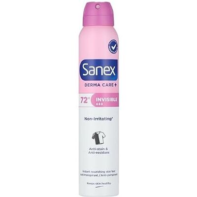 Sanex Deodorante da donna "Derma Care Invisible", per pelli normali, 200 ml Sanex Deodorante da donna "Derma Care Invisible", per pelli normali, 200 ml