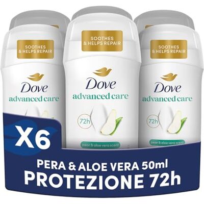 Dove Deodorante Stick Go Fresh Pera e Aloe Vera, Deodorante Antitraspirante, Protezione Fino a 72 Ore, con Pro-Ceramide Technology e Ingredienti Idratanti, Deodorante Uomo e Donna, 6 Pezzi da 50ml Dove Deodorante Stick Go Fresh Pera e Aloe Vera, Deodorante Antitraspirante, Protezione Fino a 72 Ore, con Pro-Ceramide Technology e Ingredienti Idratanti, Deodorante Uomo e Donna, 6 Pezzi da 50ml