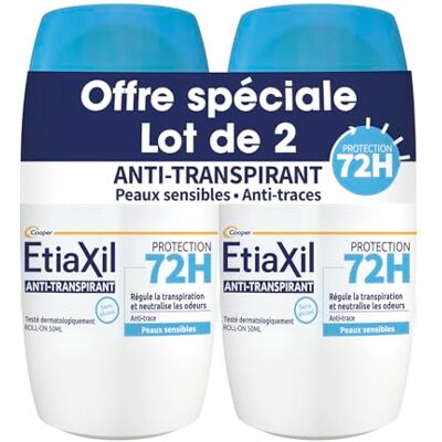 Etiaxil Roll-On Protection 72H, anti-sudore, anti-alcool, protezione potente contro sudore e odori, pelle sensibile, dermatologicamente testato* Assorbimento rapido, 2 x 50 ml Etiaxil Roll-On Protection 72H, anti-sudore, anti-alcool, protezione potente contro sudore e odori, pelle sensibile, dermatologicamente testato* Assorbimento rapido, 2 x 50 ml