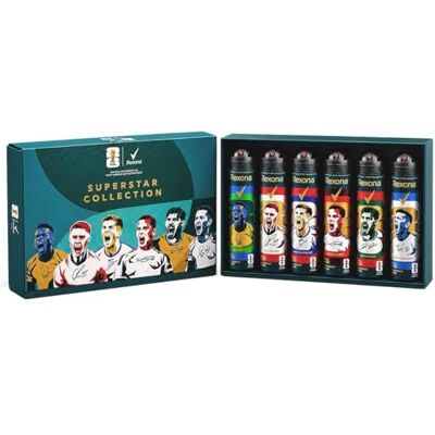 Rexona Cofanetto Regalo FIFA World Cup 2026TM Superstar Collection, Deodoranti Spray Uomo Antitraspiranti, 72H di Protezione Contro Sudore e Odori, Idea Regalo per Tifosi, Invisible Ice Fresh, 6x150ml Rexona Cofanetto Regalo FIFA World Cup 2026TM Superstar Collection, Deodoranti Spray Uomo Antitraspiranti, 72H di Protezione Contro Sudore e Odori, Idea Regalo per Tifosi, Invisible Ice Fresh, 6x150ml